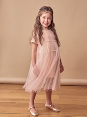 Pink Mesh T-Shirt Dress (3-16yrs) - Image 1 of 6
