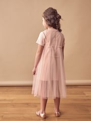 Pink Mesh T-Shirt Dress (3-16yrs) - Image 2 of 6
