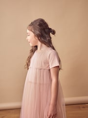 Pink Mesh T-Shirt Dress (3-16yrs) - Image 3 of 6