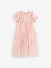 Pink Mesh T-Shirt Dress (3-16yrs) - Image 4 of 6