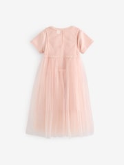 Pink Mesh T-Shirt Dress (3-16yrs) - Image 5 of 6