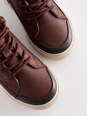 Tan Brown Standard Fit (F) Warm Lined High Top Boots - Image 5 of 6