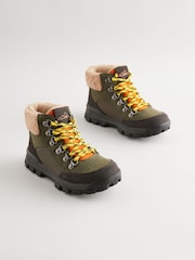 Khaki Hiker Lace Up Boots - Image 1 of 7