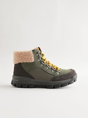 Khaki Hiker Lace Up Boots - Image 2 of 7