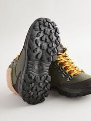 Khaki Hiker Lace Up Boots - Image 5 of 7