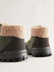 Khaki Hiker Lace Up Boots - Image 6 of 7