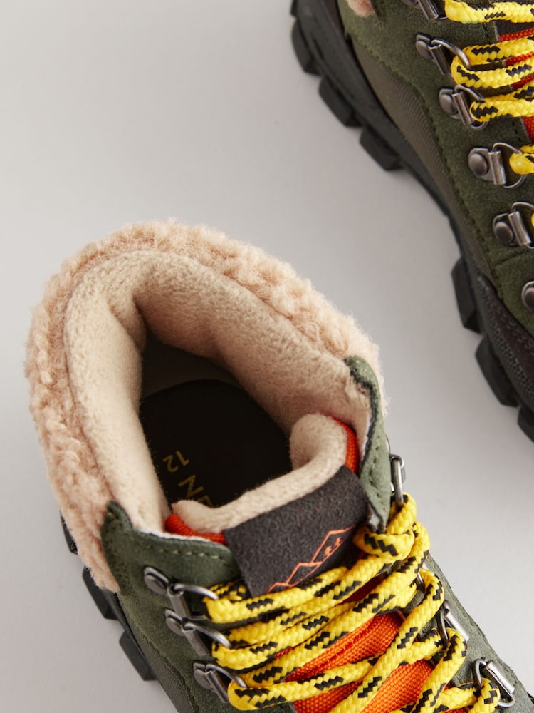 Khaki Hiker Lace Up Boots - Image 7 of 7