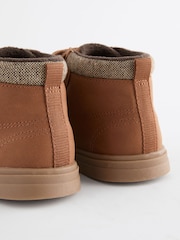 Tan Brown Wide Fit (G) 3 Strap Touch Fastening Smart Ankle Boots - Image 3 of 5