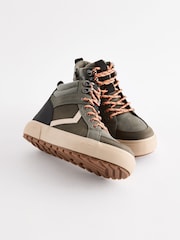 Khaki Standard Fit (F) Cleated High Top Boots - Image 1 of 6
