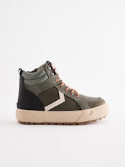 Khaki Standard Fit (F) Cleated High Top Boots - Image 2 of 6