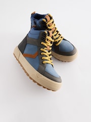 Blue Standard Fit (F) Cleated High Top Boots - Image 2 of 2