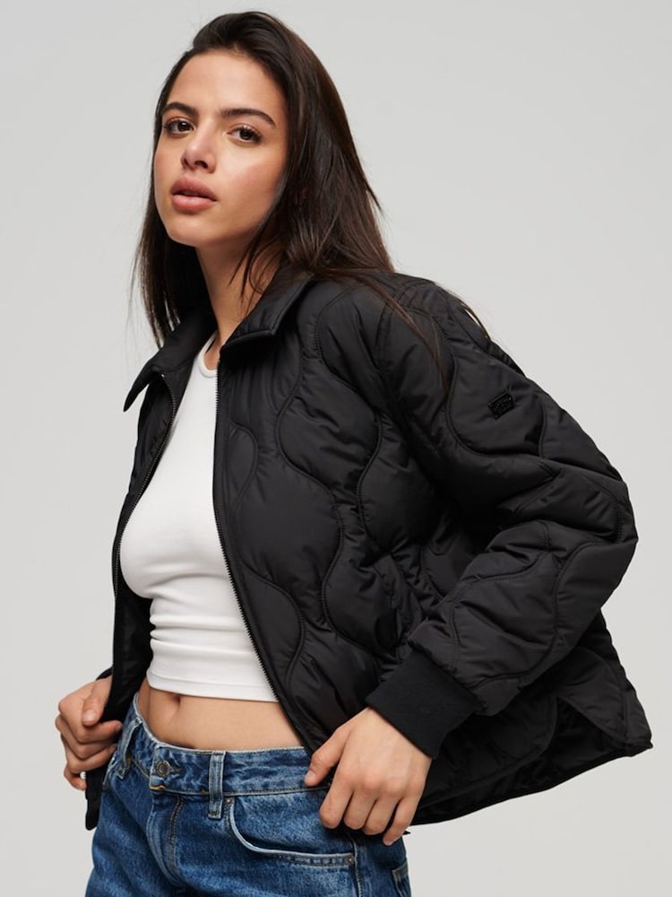 Superdry Black Studios Cropped Liner Jacket - Image 4 of 4