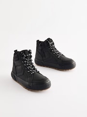 Black Standard Fit (F) Cleated High Top Boots - Image 1 of 6