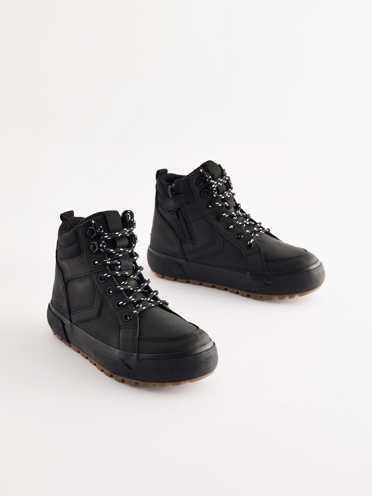 Black Standard Fit (F) Cleated High Top Boots - Image 1 of 6