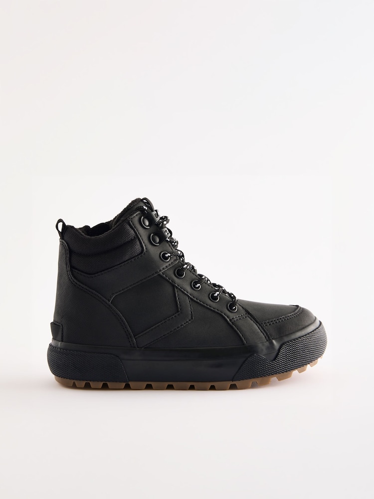 Black Standard Fit (F) Cleated High Top Boots - Image 2 of 6