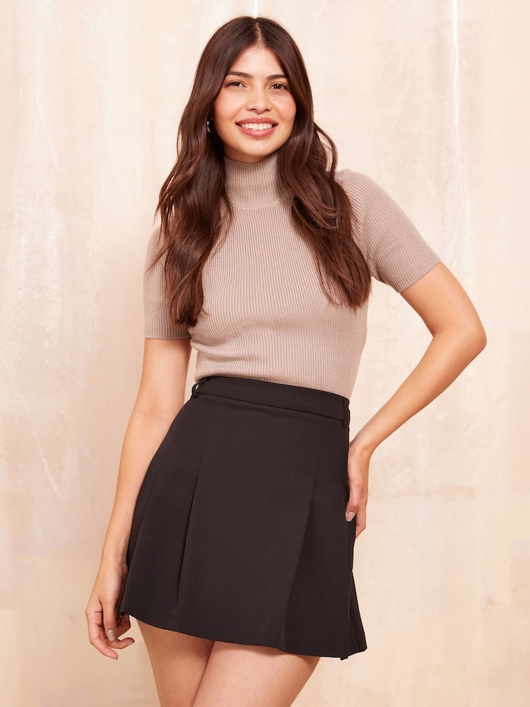 Friends Like These Black Check Mini Skirt - Image 1 of 4 Friends Like These Black Check Mini Skirt - Image 1 of 4