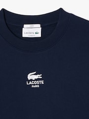 Lacoste Navy Unbrushed Fleece Jogger 100% Cotton Sweatshirt - Image 2 of 4