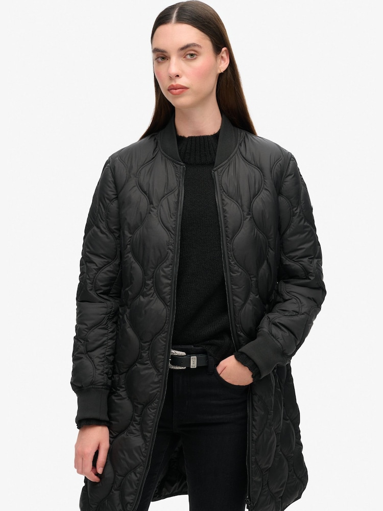Superdry Black Studios Long Liner Coat - Image 1 of 6