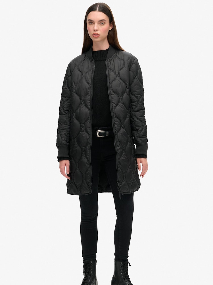Superdry Black Studios Long Liner Coat - Image 2 of 6