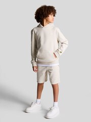Lyle & Scott Cream Script Embroidered 100% Cotton Sweat Shorts - Image 2 of 2