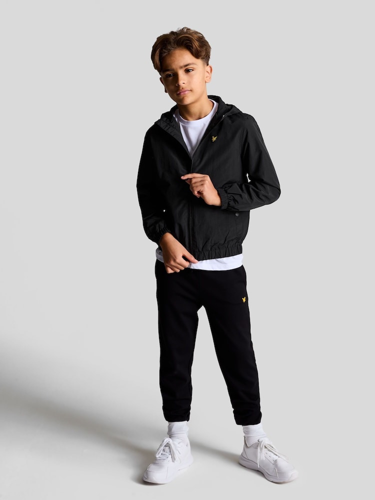 Lyle & Scott Black Black Zip Up Hooded Jacket - Image 1 of 2 Lyle & Scott Black Black Zip Up Hooded Jacket - Image 1 of 2