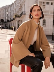 Love & Roses Camel Belted Cape Coat - Image 5 of 5