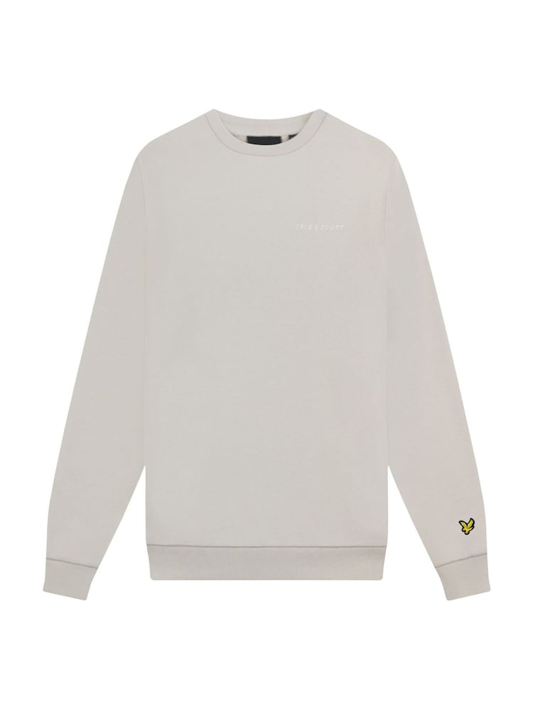 Lyle & Scott Cream 100% Cotton Script Crew Neck Sweatshirt - Image 1 of 1