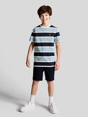 Lyle & Scott Blue Stripe 100% Cotton T-Shirt - Image 1 of 2