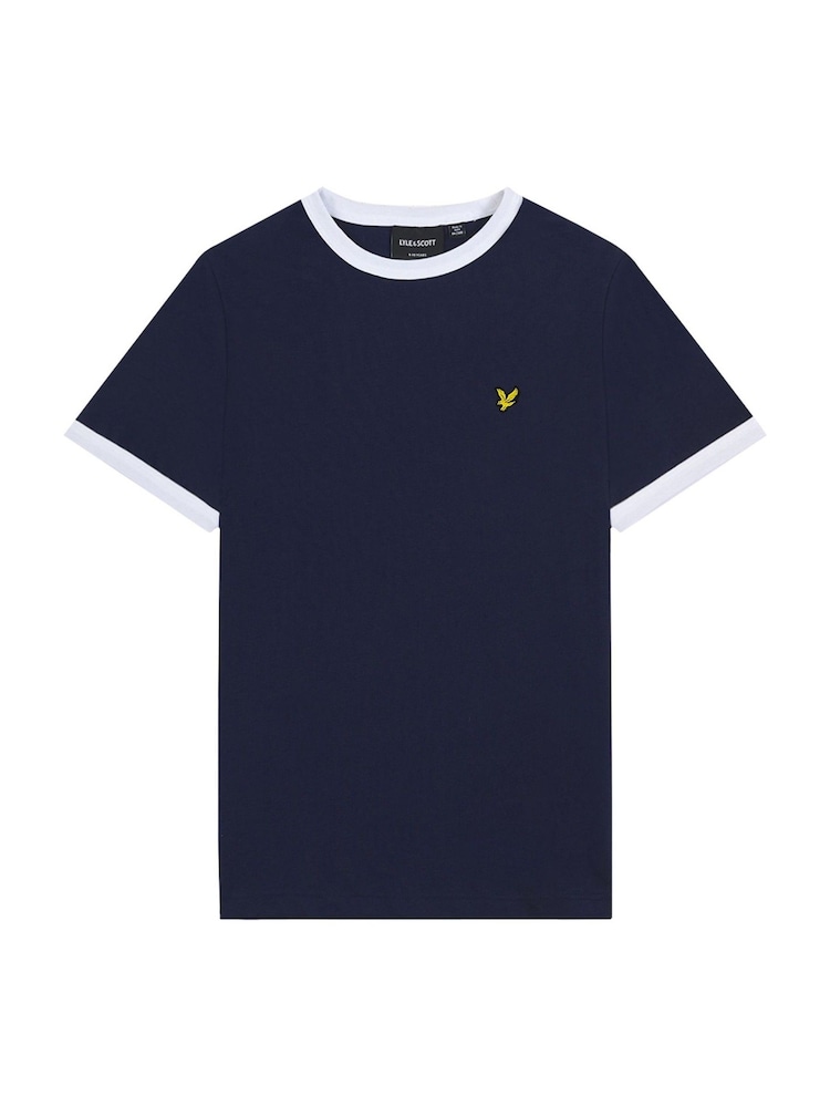 Lyle & Scott Blue Ringer 100% Cotton T-Shirt - Image 1 of 3