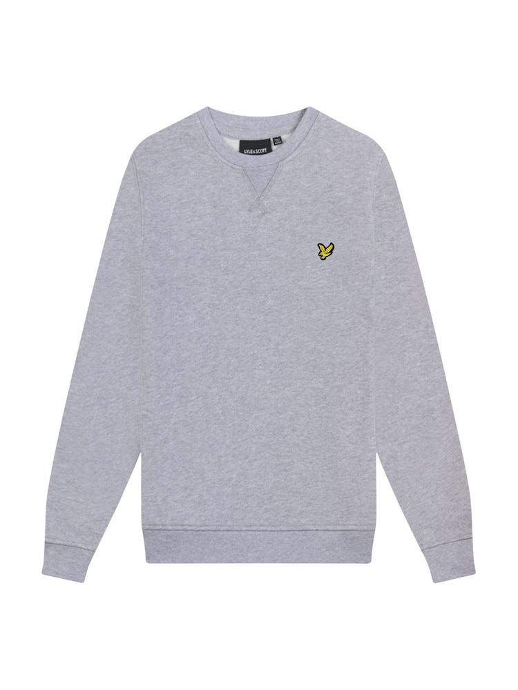 Lyle & Scott Grey Crew Neck 100% Cotton Sweatshirt - Image 2 of 2 Lyle & Scott Grey Crew Neck 100% Cotton Sweatshirt - Image 2 of 2