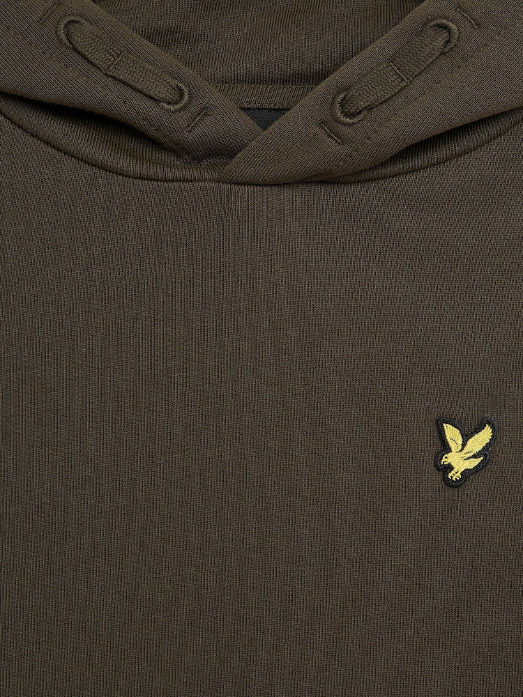Lyle & Scott Green 100% Cotton Pullover Hoodie - Image 3 of 3