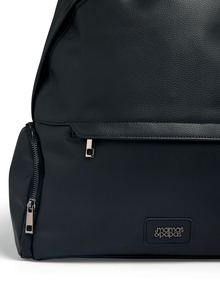 Mamas & Papas Black Luxe Black Backpack - Image 5 of 5