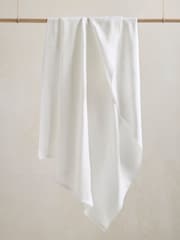 Mamas & Papas White Large Cellular 100% Cotton Blanket - Image 1 of 4
