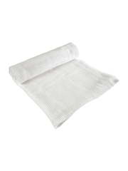Mamas & Papas White Large Cellular 100% Cotton Blanket - Image 3 of 4