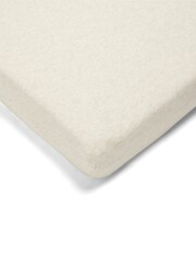 Mamas & Papas Oatmeal Marl 100% Cotton Single Cotbed Fitted Sheet - Image 2 of 2