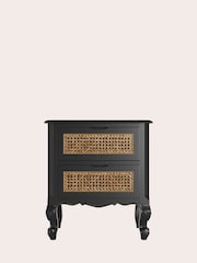Laura Ashley Black Montpellier 2 Drawer Bedside Chest - Image 2 of 5