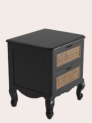 Laura Ashley Black Montpellier 2 Drawer Bedside Chest - Image 4 of 5