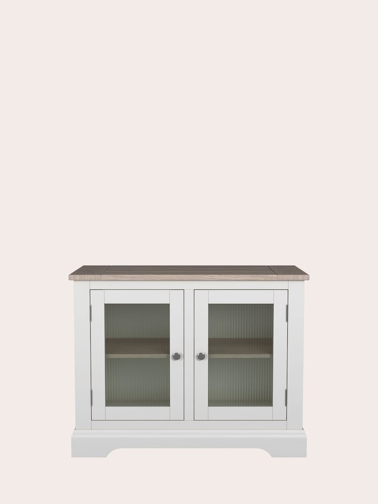 Laura Ashley White Dorset 2 Door Glazed Sideboard - Image 2 of 4