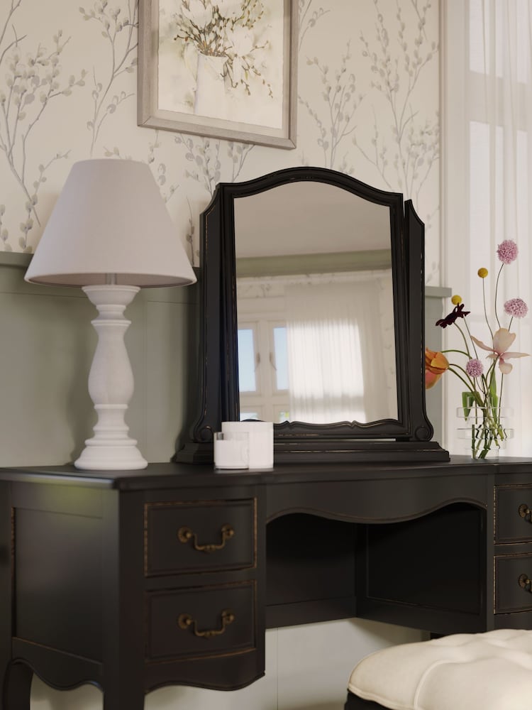 Laura Ashley Black Montpellier Dressing Table Mirror - Image 4 of 4