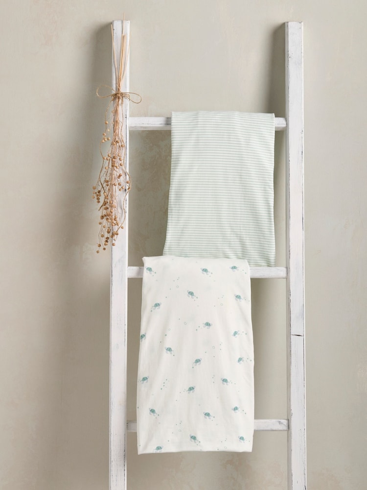 Mamas & Papas Multi 100% Cotton Cotbed Fitted Sheets 2 Pack - Image 1 of 6