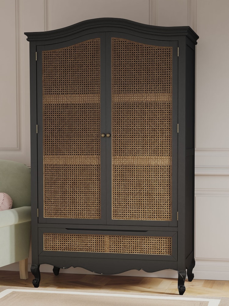 Laura Ashley Black Montpellier Double 1 Drawer Wardrobe - Image 1 of 6