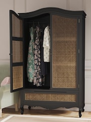 Laura Ashley Black Montpellier Double 1 Drawer Wardrobe - Image 2 of 6