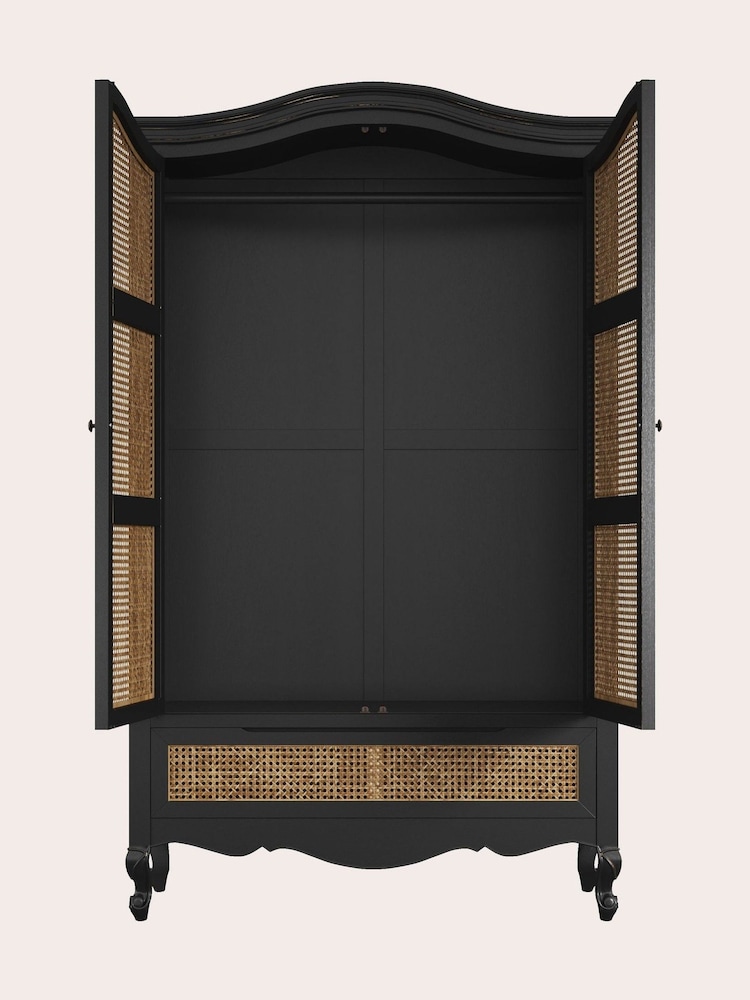 Laura Ashley Black Montpellier Double 1 Drawer Wardrobe - Image 6 of 6