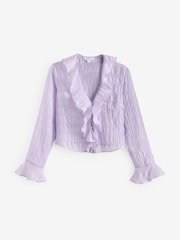 Lilac Purple Ruffle Blouse - Image 1 of 3