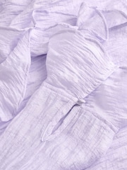 Lilac Purple Ruffle Blouse - Image 2 of 3
