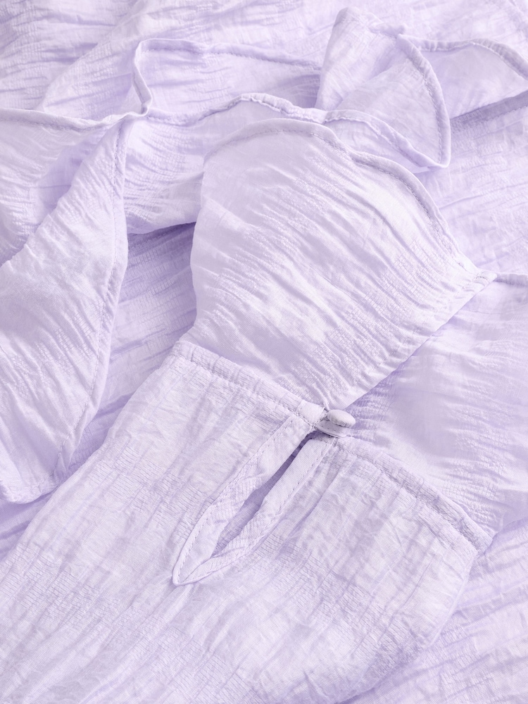 Lilac Purple Ruffle Blouse - Image 2 of 3