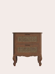 Laura Ashley Walnut Montpellier 2 Drawer Bedside Chest - Image 2 of 4