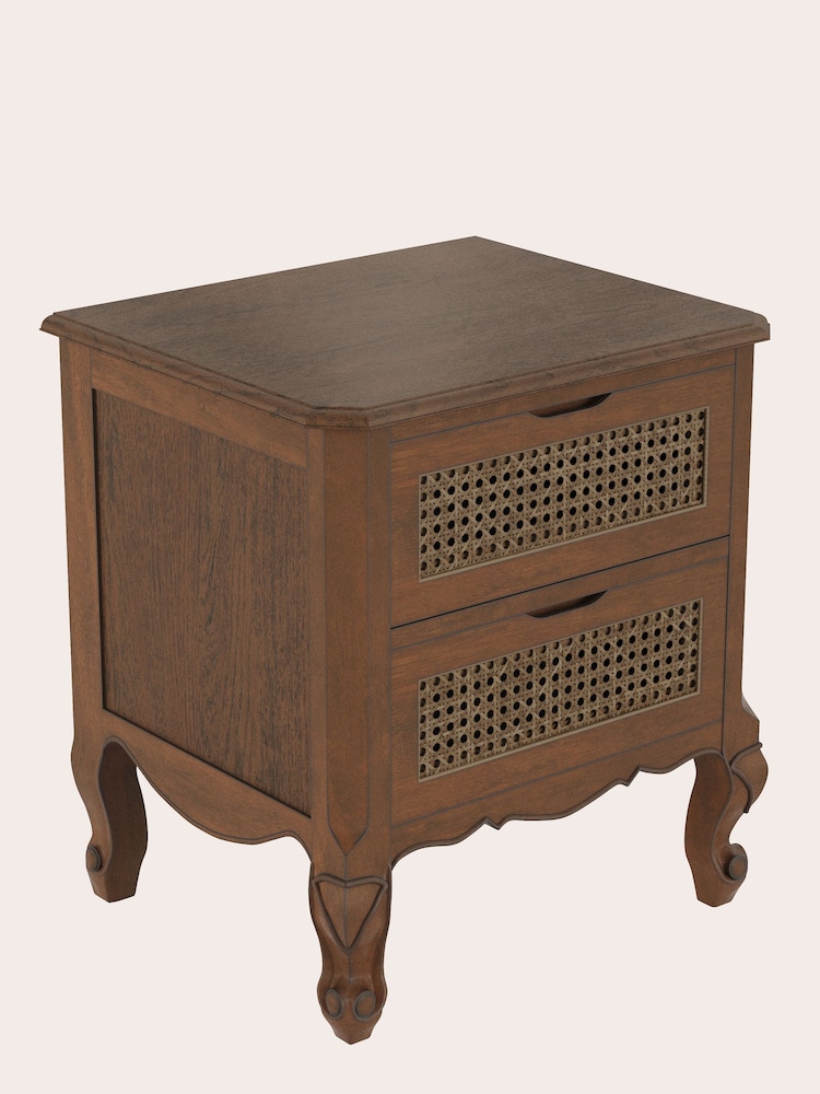 Laura Ashley Walnut Montpellier 2 Drawer Bedside Chest - Image 4 of 4