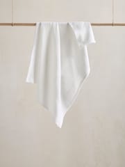 Mamas & Papas White Small Cellular 100% Cotton Blanket - Image 1 of 4