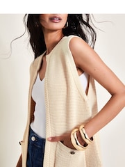 Monsoon Natural Noah Knit Gilet - Image 4 of 5